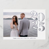 2023年はっきりした年末年始フォトシルバー 箔シーズンカード (正面)