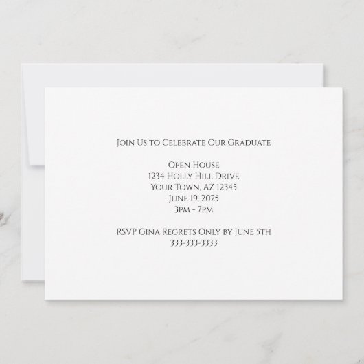 2023年ひまわり卒業パーティーのクラス 招待状 (裏面)