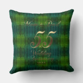 2023年エメラルド結婚55周年記念の両親 クッション (裏面)