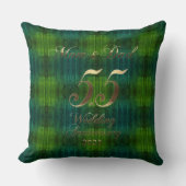 2023年エメラルド結婚55周年記念の両親 クッション (正面)