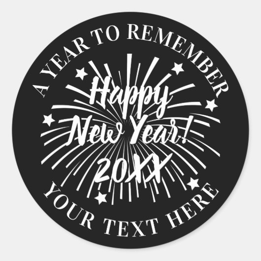 2023年エレガントの新年にカスタムおめでとう ラウンドシール (正面)