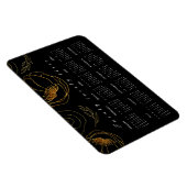 2023年エレガントカレンダーの白黒金ゴールド マグネット (右側)