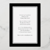 2023年エレガントクラス卒業金ゴールド 箔招待状 (裏面)