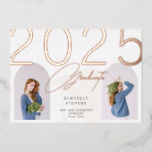 2023年エレガント卒ガーリーカスタムパーティー 箔招待状 (正面)