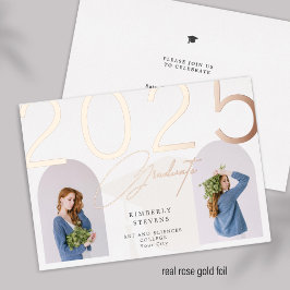 2023年エレガント卒ガーリーカスタムパーティー 箔招待状