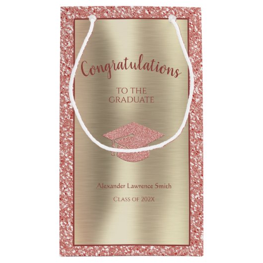 2023年エレガント卒業おめでとうございます スモールペーパーバッグ (裏面)