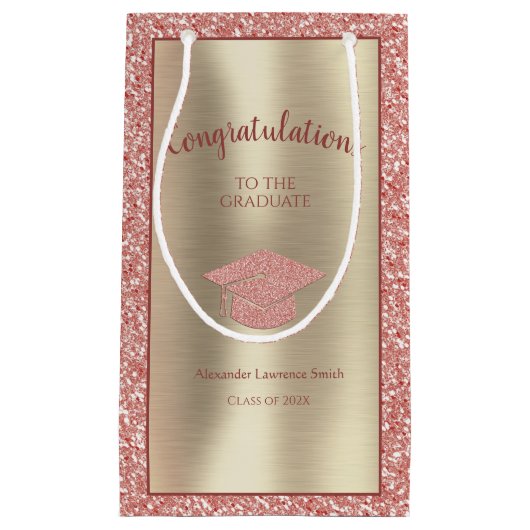 2023年エレガント卒業おめでとうございます スモールペーパーバッグ (正面)