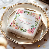 2023年エレガント卒業のシックフローラデコールクラス スタンダードカクテルナプキン