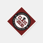 2023年エレガント卒業ブルゴーニュ赤組 スタンダードカクテルナプキン (角)