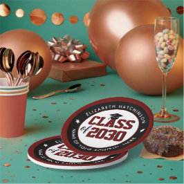 2023年エレガント卒業ブルゴーニュ赤組 ペーパープレート