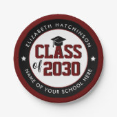 2023年エレガント卒業ブルゴーニュ赤組 ペーパープレート (正面)