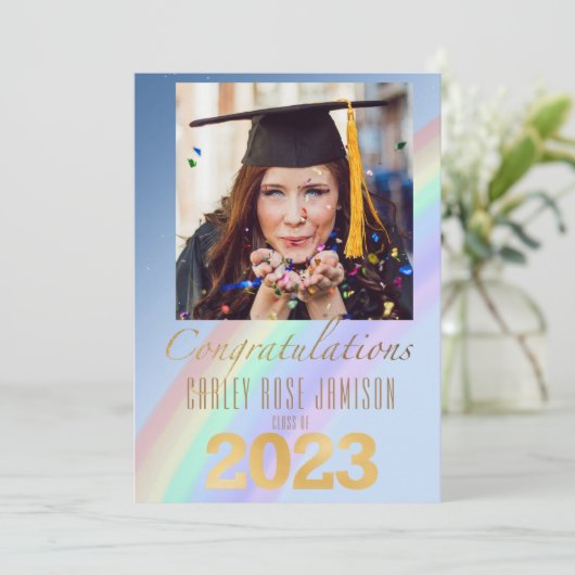 2023年カジュアルのレインボー水彩写真教室 招待状 (スタンド正面)