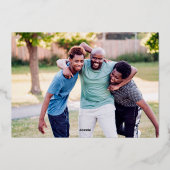 2023年カスタム初めのお祝い金ゴールド写真 箔シーズンカード (裏面)