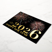 2023年カスタム初めのお祝い金ゴールド写真 箔シーズンカード (回転した状態)