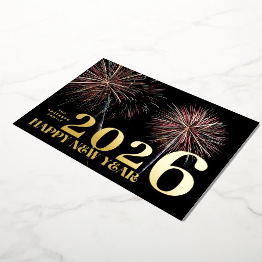 2023年カスタム初めのお祝い金ゴールド写真 箔シーズンカード (回転した状態)