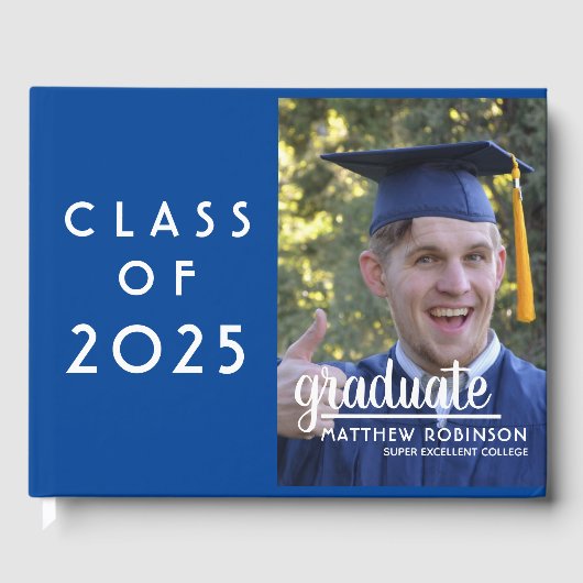 2023年カスタム卒業ブルーフォトのクラス ゲストブック (正面)