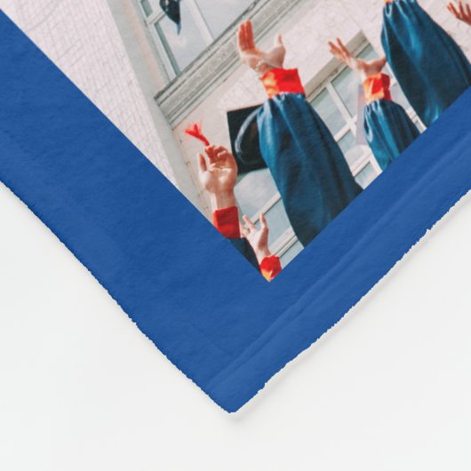 2023年カスタム学校フォトブルー卒業クラス フリースブランケット (角)