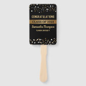 2023年カスタム金ゴールドブラック大学院写真クラス ハンドファン (正面)