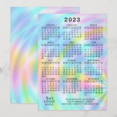 2023年カラフル暦年版ホログラフィフェイクック プログラム (正面/裏面)