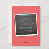 2023年カラーブロックモダン新年4フォトコラージュ シーズンカード (裏面)