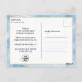 2023年カレモダンンダーブルー企業の金ゴールド ポストカード (裏面)