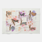 2023年カレンお洒落ダフクロウおもしろいかわいい キッチンタオル (横)