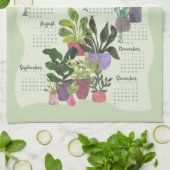 2023年カレンダハウス植物の屋内植物 キッチンタオル (折り畳み)