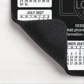 2023年カレンダーとロゴ、情報連絡ブラック マウスパッド (コーナー)