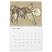 2023年カレンダーの子供っぽいスタイルセピアスケッチ カレンダー (3月 2026)