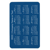 2023年カレンダーの青と白(文字付カスタム) マグネット (縦)