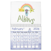 2023年カレンダーエイリアン、宇宙、宇宙飛行士 カレンダー (2月 2026)