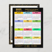 2023年カレンダースクリッモダントのシンプルビジネスフォト ポストカード (正面/裏面)