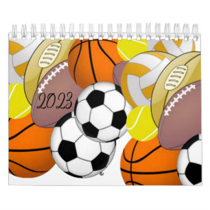 2023年カレンダースポーツサッカー、バスケットボール、サッカー カレンダー
