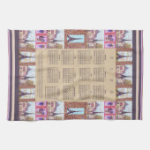 2023年カレンダーパリエッフェルタワーポインティリスムアート キッチンタオル (横)