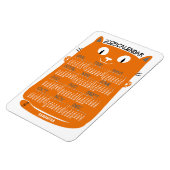 2023年カレンダーミッドセンチュリーオレンジキャット マグネット (左側)