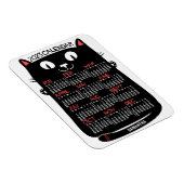 2023年カレンダーミッドセンチュリー黒猫 マグネット (右側)