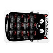 2023年カレンダーミッドセンチュリー黒猫 マグネット (横)