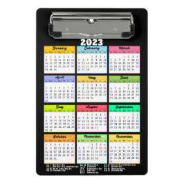 2023年カレンダーモダン（祝日あり） ミニクリップボード