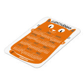 2023年カレンダー中期オレンジ猫 マグネット (左側)