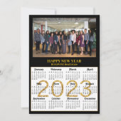 2023年カレンダー事業モダン金ゴールド銀写真 シーズンカード (正面)