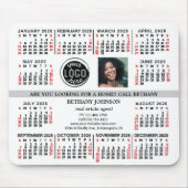 2023年カレンダー事業ロゴ写真文字簡単カスタム マウスパッド (正面)