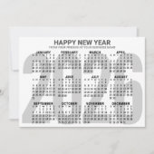 2023年カレンダー企業の – ロゴハッピーニューイヤーグレー シーズンカード (正面)