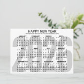 2023年カレンダー企業の – ロゴハッピーニューイヤーグレー シーズンカード (スタンド正面)