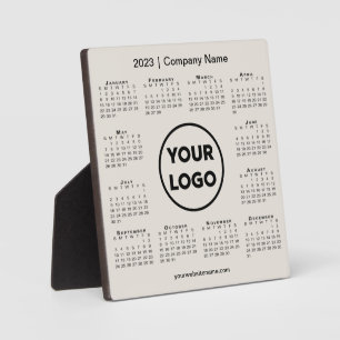 2023年カレンダー会社ロゴベージュビジネス フォトプラーク