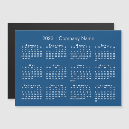 2023年カレンダー会社名ブルーマグネット (正面/裏面)