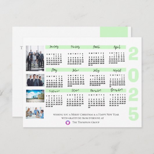 2023年カレンダー写真企業のクリスマス新年 ポストカード (正面/裏面)