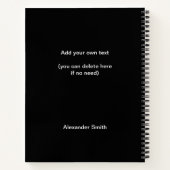 2023年カレンダー年モダンカスタム休 ノートブック (裏面)