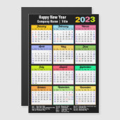 2023年カレンダー年休モダンマグネット (正面/裏面)