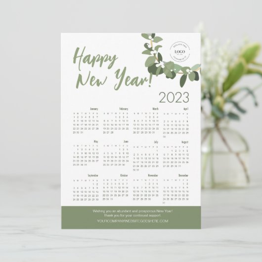 2023年カレンダー新年おめでとうございますモダン シーズンカード (スタンド正面)