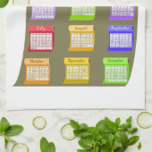 2023年カレンダー生地のトープ生地ボルトボルト キッチンタオル (折り畳み)